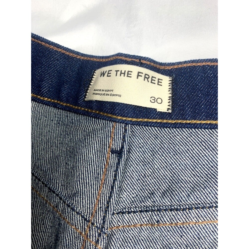 NWT Free People Jam Session Relaxed Denim Capri Jorts Dark Blue - Picture 3 of 12